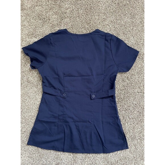 Grey's Anatomy Scrub Top Indigo Blue 4153 Mock Wrap Women's Size XS - Picture 8 of 10